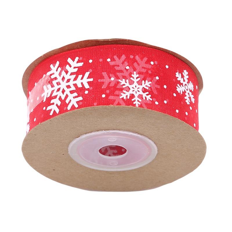 Рождественская органза лента ленты снежинки ручная работа DIY упаковка подарков украшение венок домашний декор