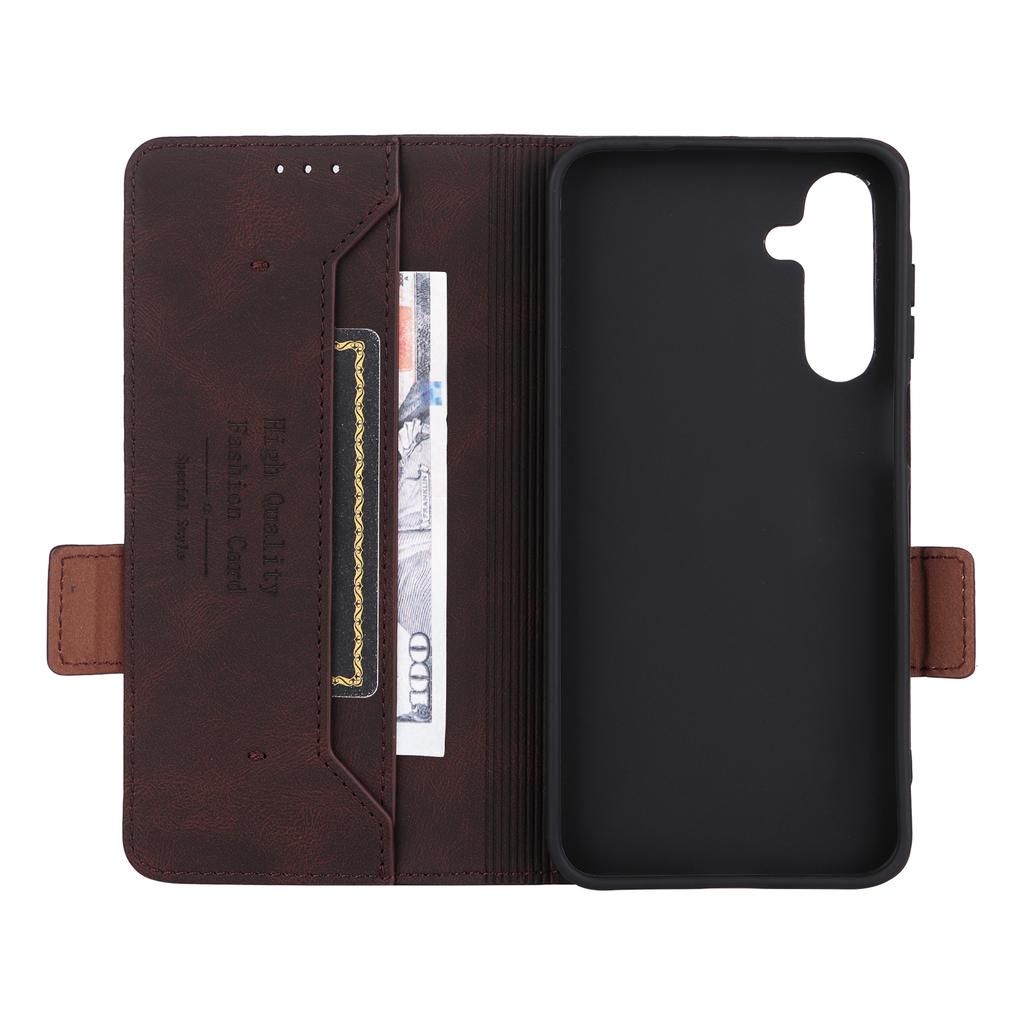 For Samsung Galaxy A16 5G/A16 4G Case Leather Wallet Flip Phone Cover with Hardware Decor