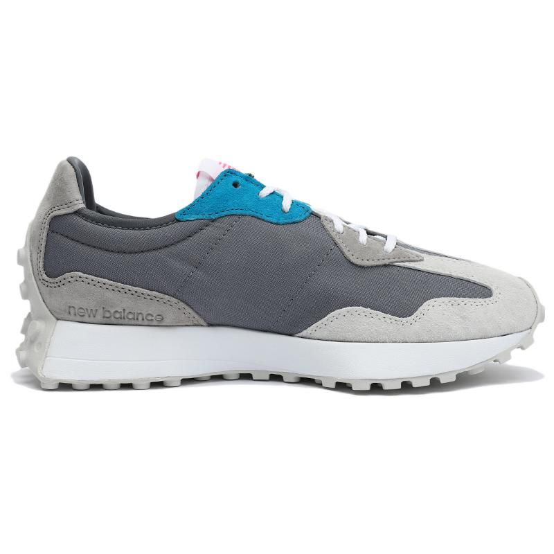 New Balance Nb 327 Ретро Цветной блок Ткань Кожа Низкий верх Марафонские кроссовки Женские кроссовки Серый WS327JLL