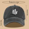 Maple Leaf Print Retro Trucker Cap Breathable Adjustable Baseball Cap Unisex Sun Hat