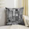 Black And White City Art Pillow Cushion Cover Pillowcase Living Room Sofa Home Decor Customized
