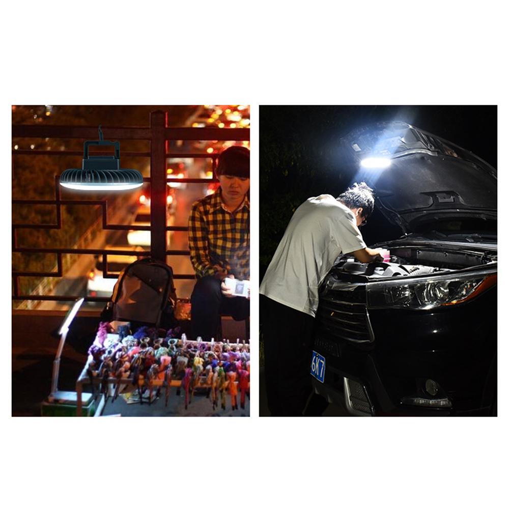 Портативный вентилятор для кемпинга со складным штативом, светодиодный фонарь, мини-настольный вентилятор, перезаряжаемый через USB, 2400 мАч