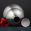 Stainless Steel Bottle Pumpkin Bottle - Kettle with Leather Strap for Outdoor Storage of Drinks Barbecues