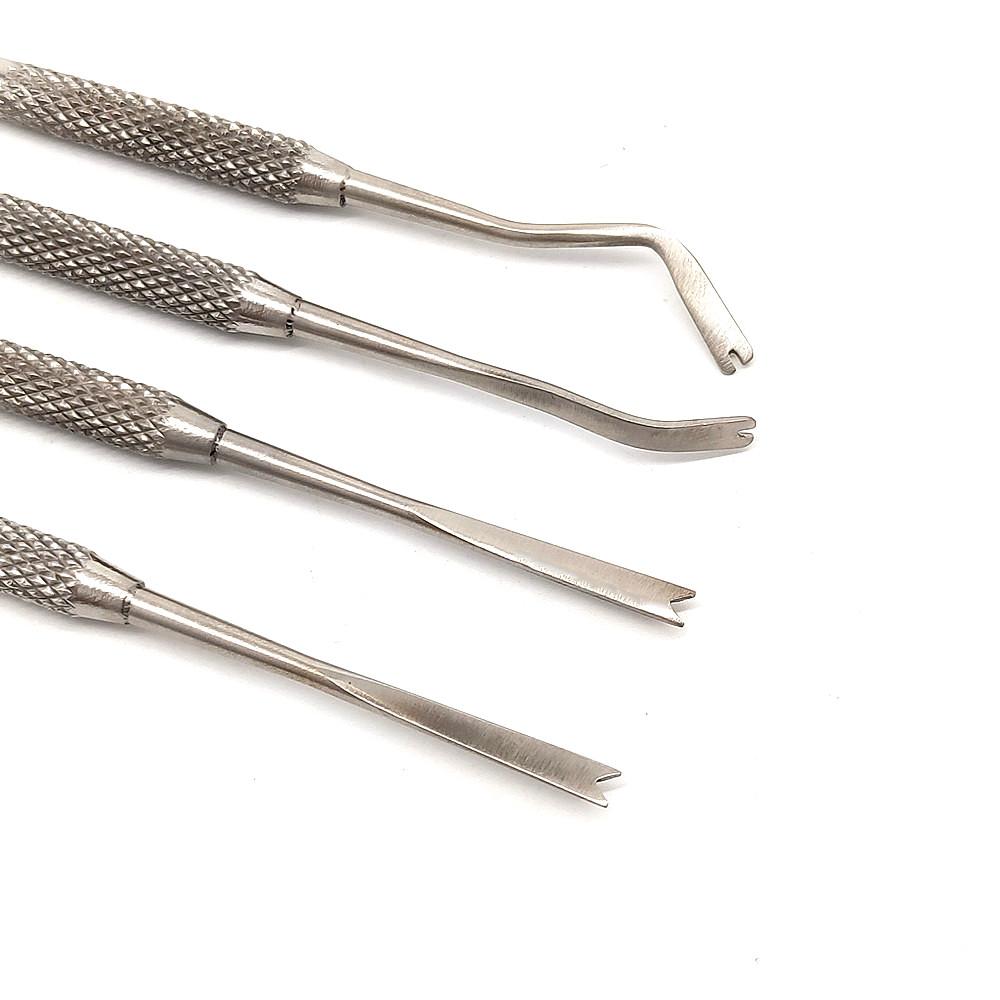 Стоматологический ортодонтический двусторонний лигатурный директор, изогнутый скейлер, тонкий узкий стоматологический инструмент, инструмент