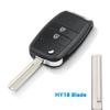 KEYYOU 10Pcs Car Remote Key Shell Case 2/3/4 Buttons For KIA K3 K2 K5 Rio Sorento Carens Cerato Forte TOY40/HYN14 Blade Housing