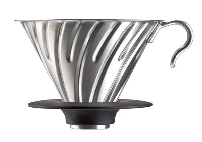 HARIO V60 Металлическая чашка для посудомоечной машины Сделано в Капельник, Безопасная, Серебристая, Вместимость 1-4, Япония, VDMR-02-HSV