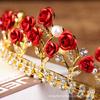 Bridal Crown Korean New Red Rose Crown Queen Wedding Wedding Dress Hair Headband Girls Birthday Headband