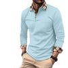 Мужская весенне-летняя повседневная модная рубашка-поло с лацканами Slim Fit
