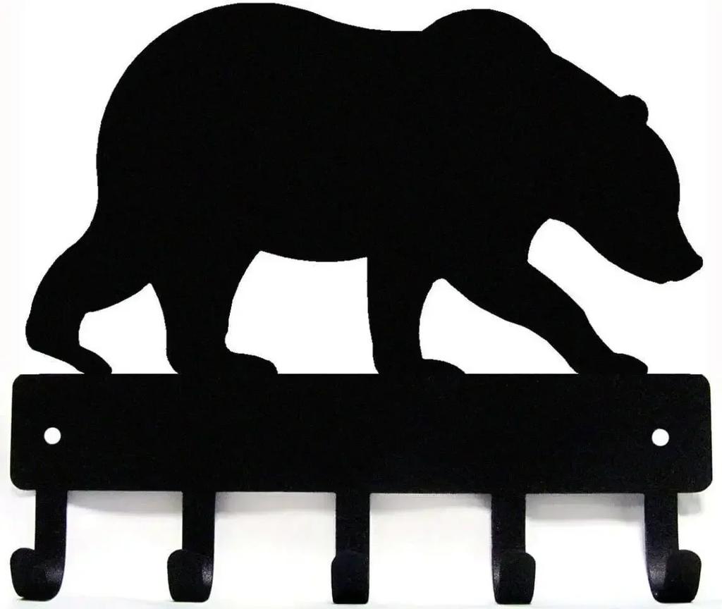 Вешалка для ключей Bear, 6/9 дюйма, металлическая настенная вешалка для полотенец, вешалка для пальто, органайзер для хранения вещей - деревенский декор для дома