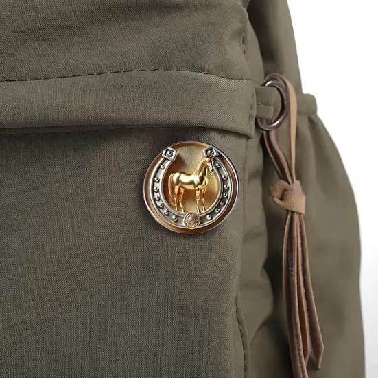 Брошь в ретро-стиле, булавка с узором в виде головы лошади, с эмалью в технике пуантилизма, с дизайном солнца, символ удачи, лацканы пиджаков, пальто, шляпы, значок