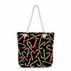 Snowman print thick rope single-shoulder beach bag 7310 KTB