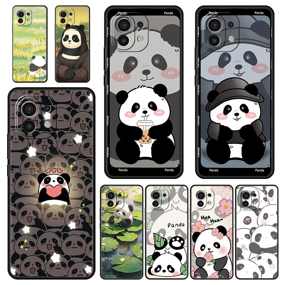 Чехол для телефона Cute Panda Climbing Bamboo для Xiaomi 14 13 12 11 Lite 13T 12T 11T Pro 9T Mi Poco X6 X5 M3 X3 Pro F5 F4 F3 5G