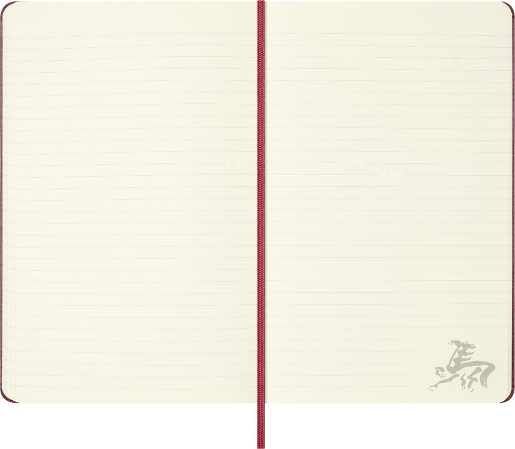Moleskine Год Лошади Большой Размер x Горизонтальный с Овощами LECNYHRSQP060VGBOX Блокнот, Твердый Переплет, (13см 21см), В клетку, Красный, Коробка, 100% Масло,