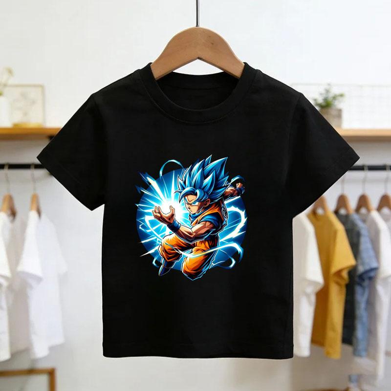 Dragon Ball Goku Anime Print Tops 2026 Summer New Tshirt Unisex Dragon Ball Sports Kids Tshirt