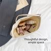 Trendy PU Leather Bucket Bag Large Capacity Soft Underarm Bag Magnetic Closure Handbag Daily Outing