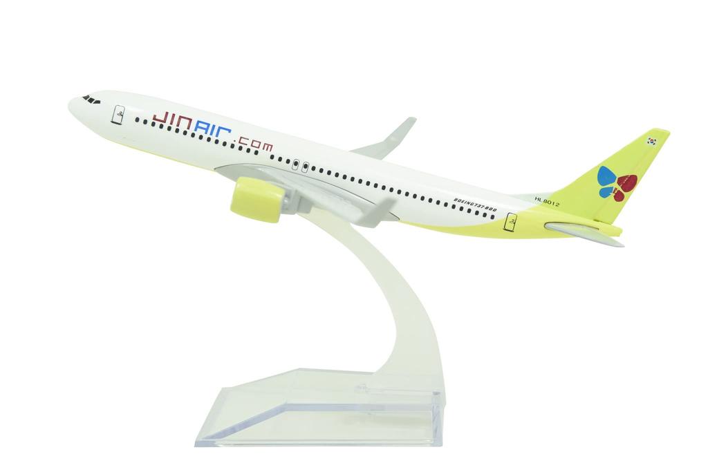 ДИНАСТИЯ ТАН 16см Корейский Jinair B737 Модель самолета из сплава Игрушка 1/400