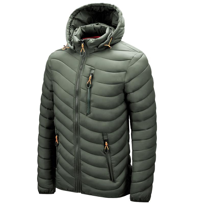 2023 Men New Warm Waterproof Parkas Jacket Coat Mens Hooded Casual and Lightweight Cotton Jacket Outwear Detachable Hat Outfits Parkas Coat Male