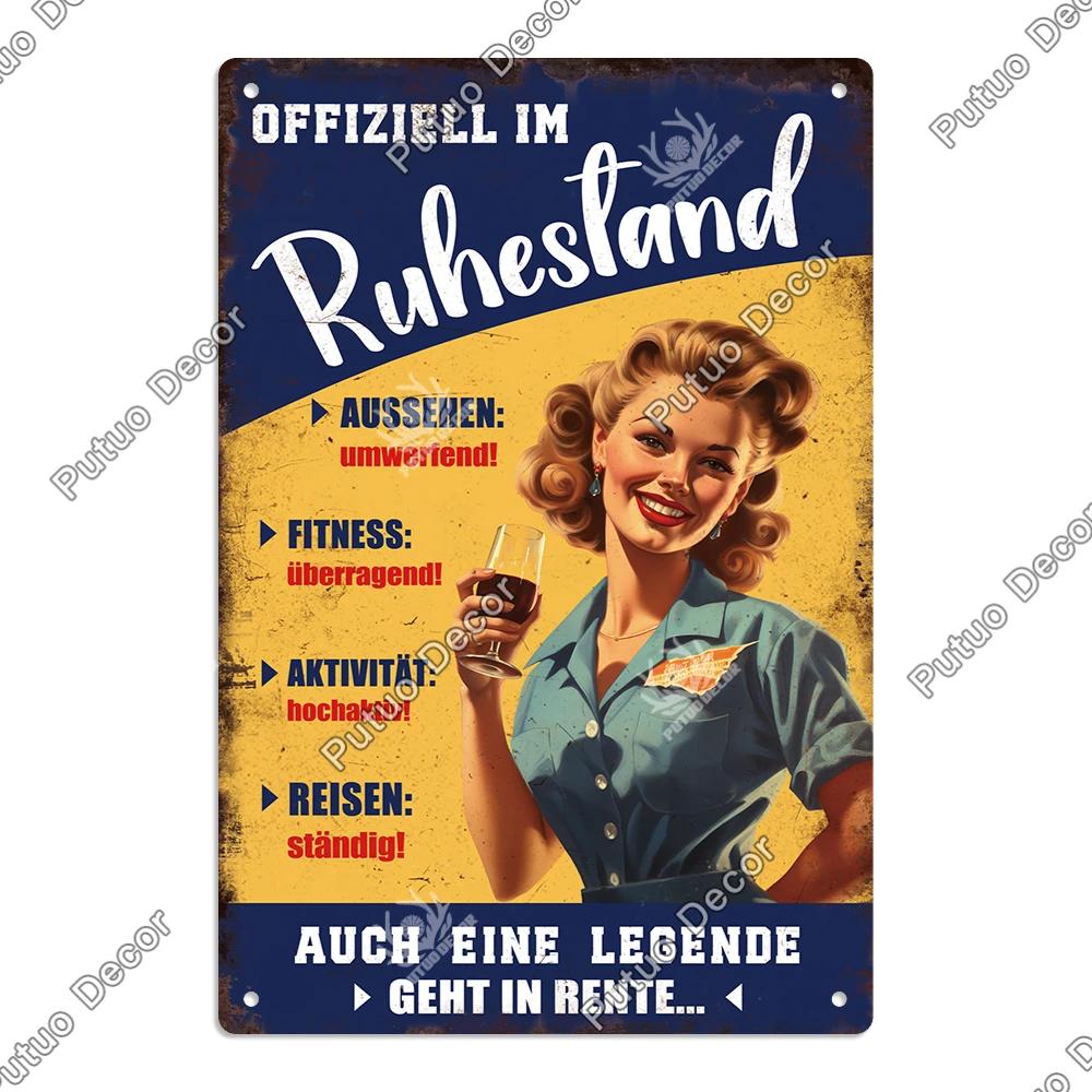 Декор напиток винтажный немецкий металлический знак смешной пивной пьющий вино любитель напитков для бара паба клуба дома человек пещера настенный декор