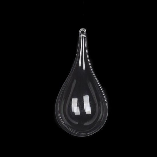 5 шт. елочные шары с отверстием, прозрачные небьющиеся каплевидные заполняемые прозрачные декоративные шары, подвесные украшения