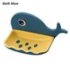 Soap Dish Storage Soap Rack Drain Soap Box No Drilling Whale Shaped Soap Holder Cartoon Whale