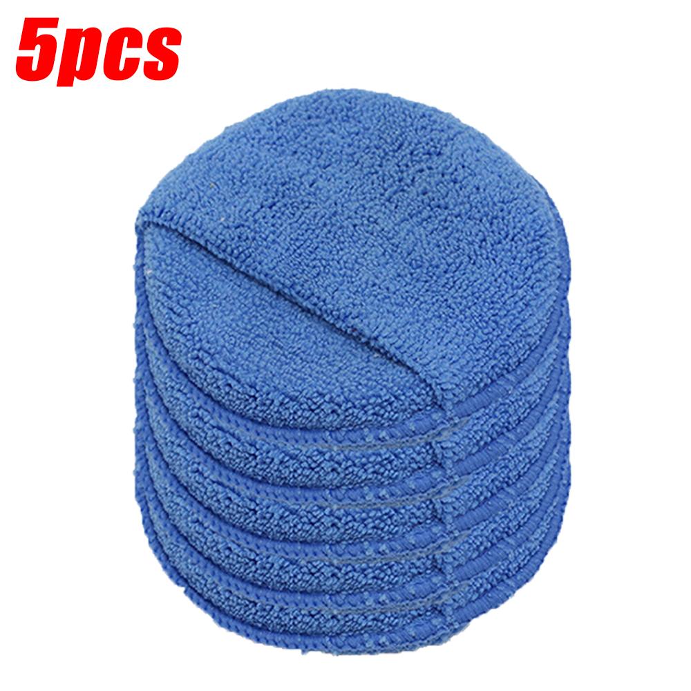 Car Detailing Applicator Pads Car Care Waxing Polish Sponges Soft Microfiber Round Pocket Foam Sponges Car Cleaning Tools 5"