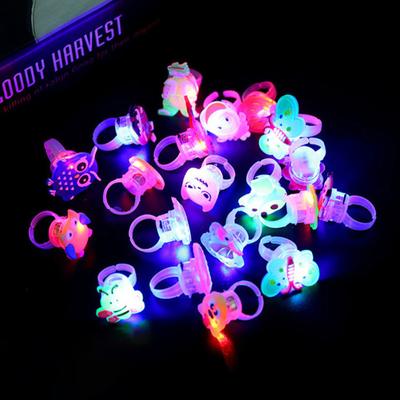 Мультфильм Медведь Цветок Бабочка Светодиодное Кольцо Мигает Регулируемый Детский Подарок Декор Партии