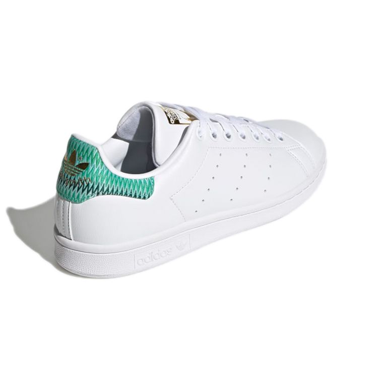 adidas Stan Smith Cloud Бело-Зеленые Женские Кроссовки Золотисто-Металлик H05055