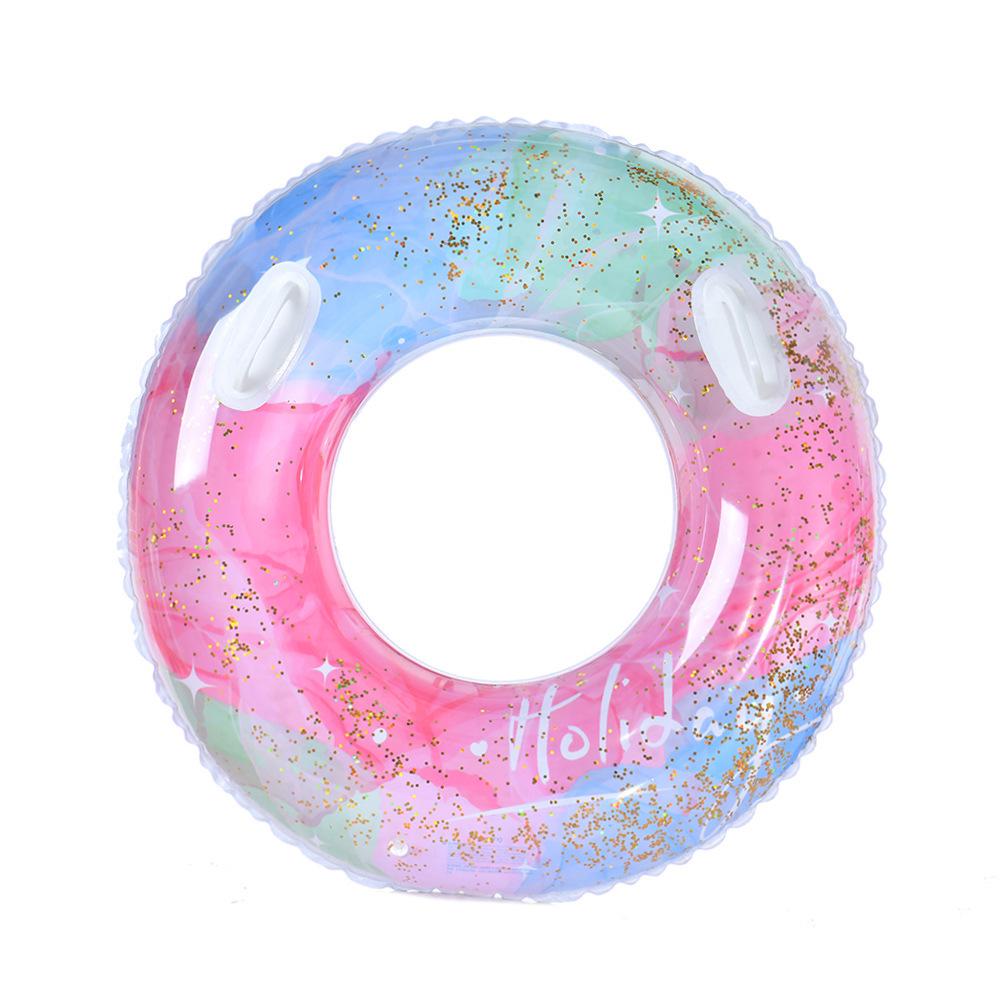 Adult Large Thickened Handle Lifebuoy Inflatable Double Airbag Swimming Ring - New Style