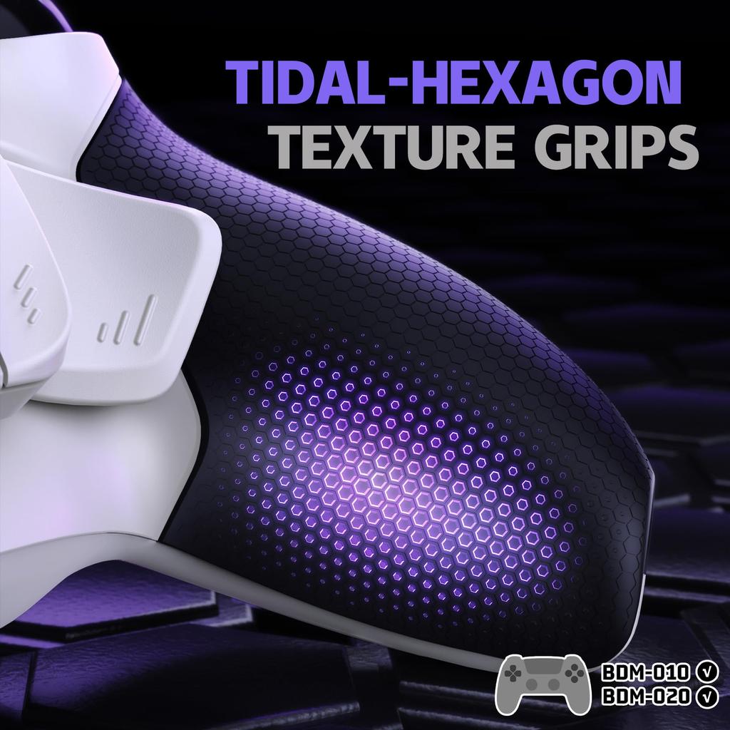 eXtremeRate RISE4 Plus MAX Back Paddle Kit Compatible with PS5 Controller with Clicky Trigger Stop Rubber Remappable Back Button Kit for Compatible