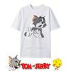 Европейский размер - Женская графическая футболка Tom And Jerry - Повседневная, с круглым вырезом, с короткими рукавами