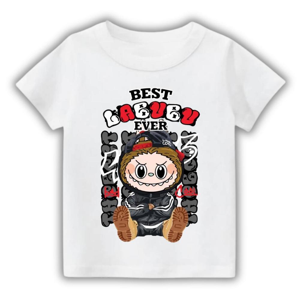 LABUBU Одежда с 3D-принтом Футболка женская модная с коротким рукавом свободного стиля