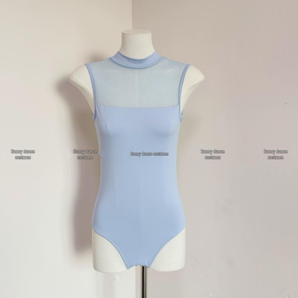 Балетный и аэробный купальник с высоким воротом для женщин
