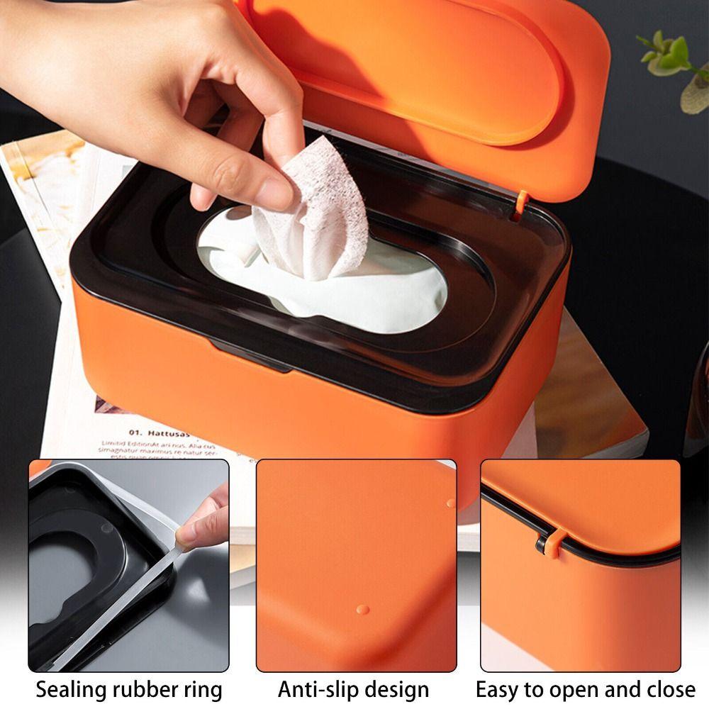 Portable With Lid Home Wet Tissue Box Wipe Dispenser Wipes Napkin Storage Box Wipe Holder
