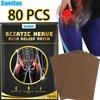 Sumifun 8/16/40/80 Pcs Sciatic Nerve Unwell Relief Patch Muscle Joint Care Sticker Sedentary Hip Relieved Herb Plaster