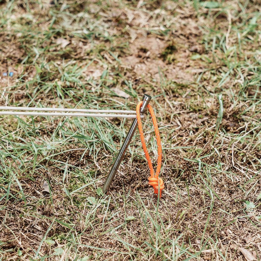 Boundless Voyage Titanium Alloy Pegs Set of 6 or Round Nail 18g per for Hard and Tarp Pitching Tools [20cm Long] 8, Pegs, Portable, Durable,