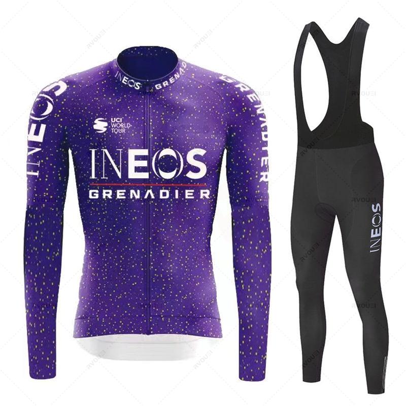 Комплект осенней велосипедной формы Ineos Grenadier Ropa Ciclismo Весенняя с длинным рукавом Велосипедная одежда MTB Велосипед Майка Велосипед Велосипедные шорты