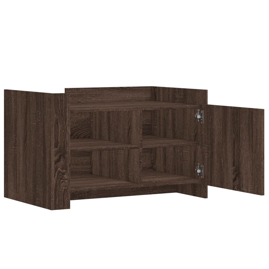 Coffee Table Brown Oak Effect 80 x 50 x 50 cm Engineered Wood