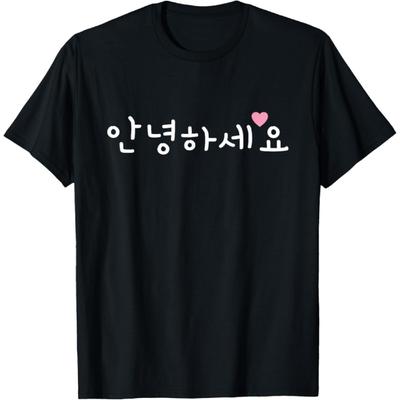 JVDRRY Корейское Привет Аннён-Хасэйо для Фанатов K-Pop Футболка