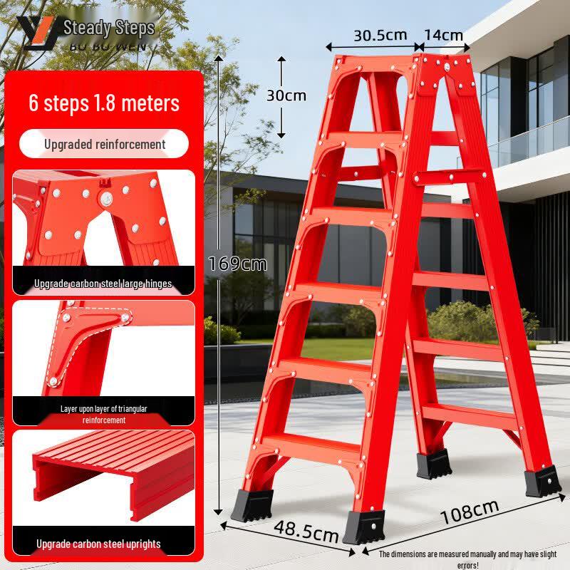 Bubbuwen Heavy-Duty Folding Aluminum Outdoor Ladder