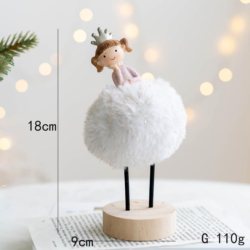 Christmas Plush Angel Girl Pendant Christmas Angel Decoration Desktop Ornament White Pink Angel Pendant New Year 2025