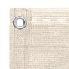 Balcony Privacy Screen Cream 75 x 700 cm HDPE and Aluminum