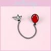 Adorable Cartoon Chain Jewelry Brooch Featuring Cute Red Balloon And Boat Design
