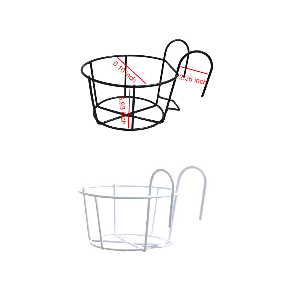 5 шт. Железная стойка для перил для цветов, горшечные растения, подвесная корзина, круглая полка, держатель для балкона, ограждение для помещений и улицы