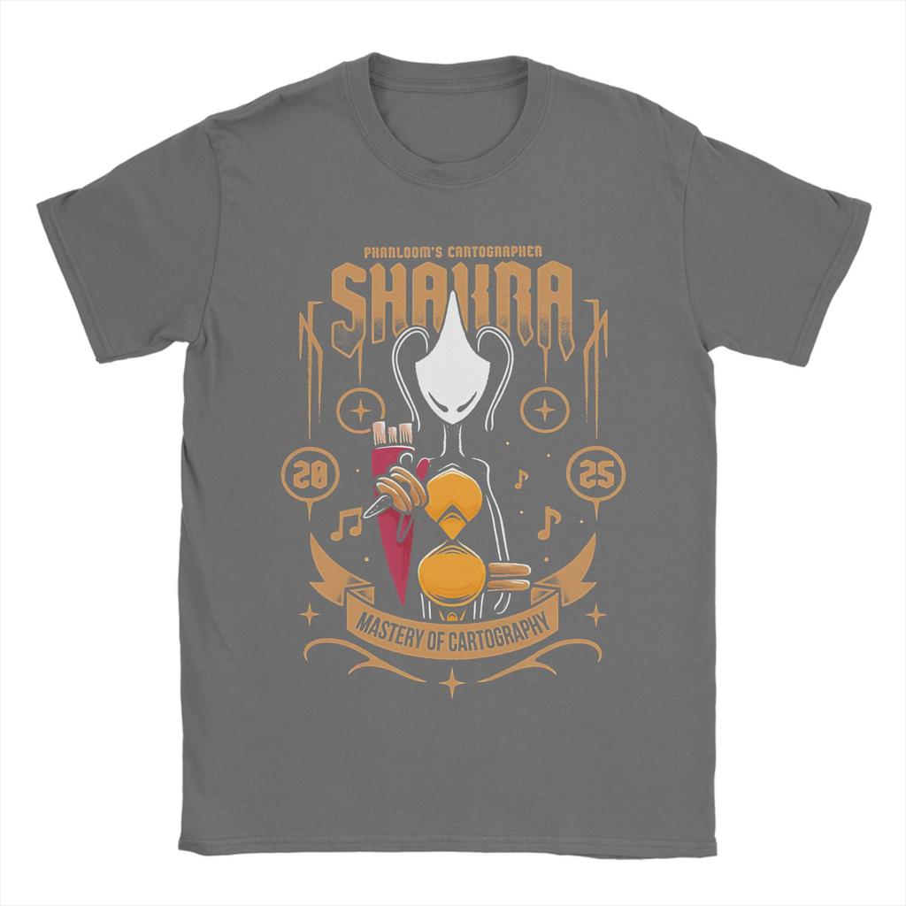 Hollow Knight Silksong Shakra TShirt for Men Vintage Cotton Tee Shirt Crewneck Short Sleeve T Shirt Party Clothing