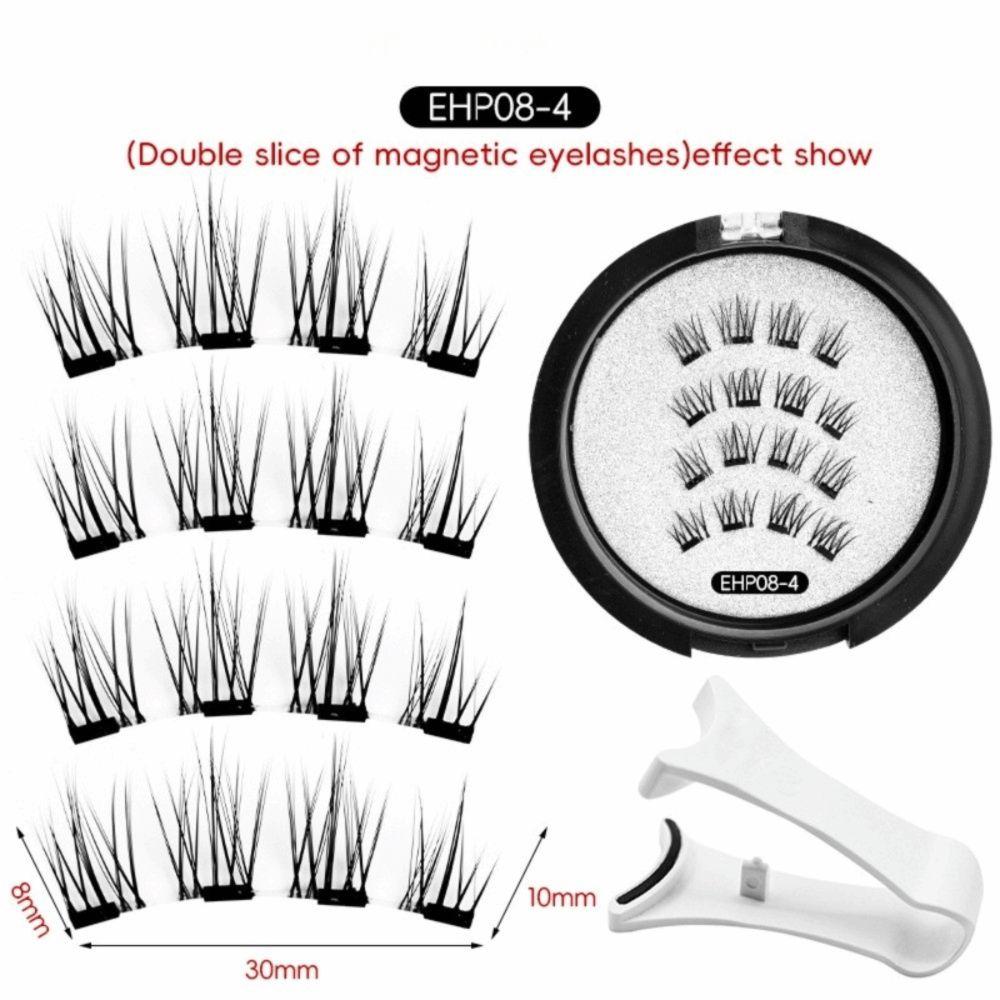 Zero Glue False Lashes 3D Beauty Eyelashes Supplies Reusable Magnetic Eyelashes Daily Use