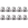 10Pcs Silver Dome Head Nuts M6 Thread Dia Acorn Cap Nuts Practical Hardware Nuts Fasteners