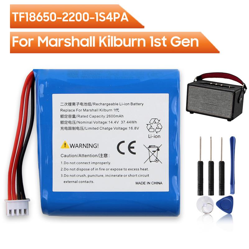 Новая сменная батарея TF18650-2200-1S4PA для Bluetooth-динамика Marshall Kilburn 1-го поколения, батарея с инструментами 2600 мАч