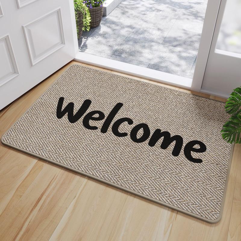 Modern Minimalist Entry Door Mat Washable Non-Slip Durable Floor Rug Home Entrance