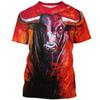 Bullfight T Shirt 3D Toreo Tourada Print Sapin T-shirt Fiere Bull Animal Tee Shirts Womens Clothing Ropa Hombre Y2k