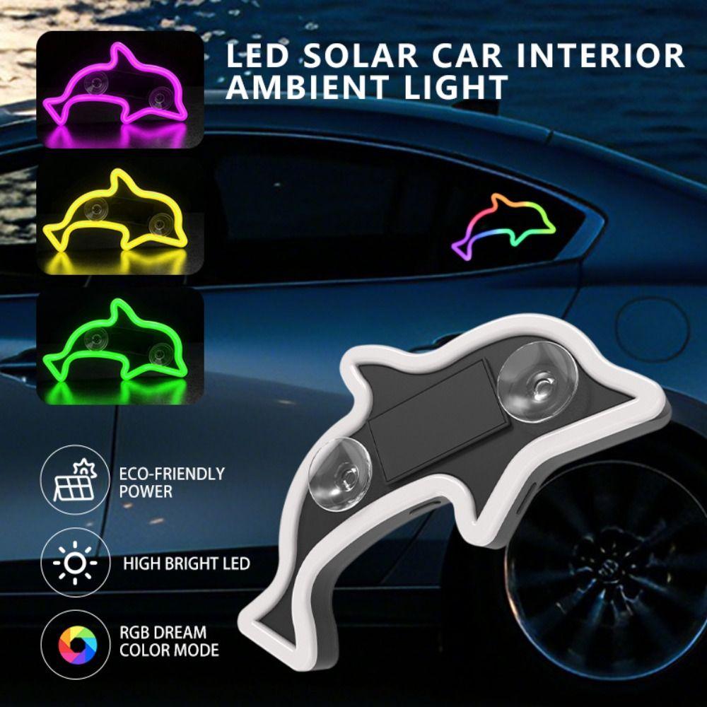 6 Modes Colorful Car Ambient Light Solar Powered Car Interior Decoration Light For SUV Sedan RV